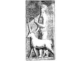 Goat as the symbol of the Macedonians - cf Dan.8.5. This picture, from a pillar at Persepolis, shows a Persian leading a goat, sybolising Persia subjugating Macedonia. Macedonia finally conquered Persia under Alexander the Great.